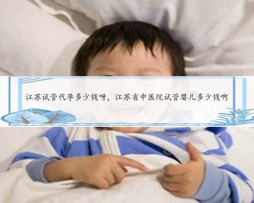 江苏试管代孕多少钱呀，江苏省中医院试管婴儿多少钱啊
